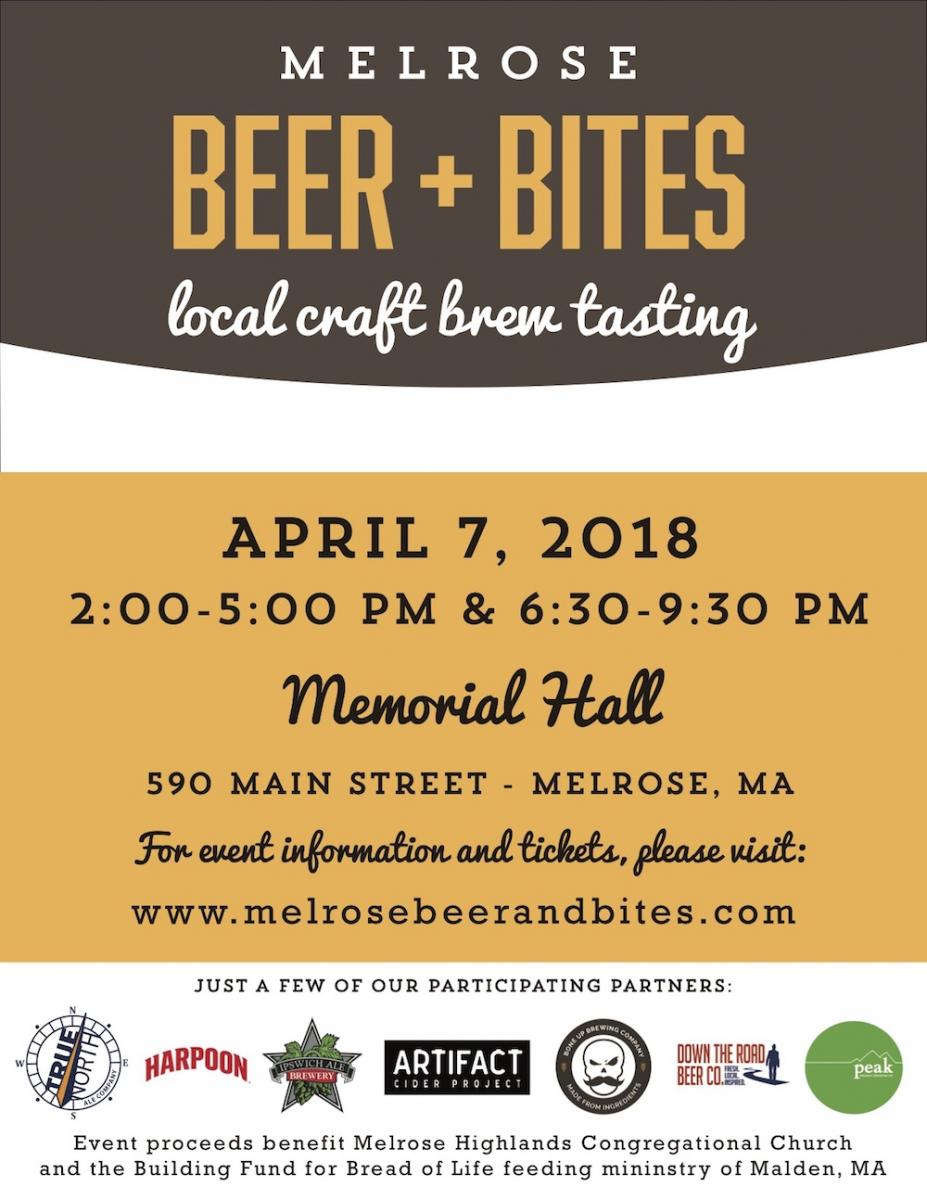 Beer + Bites Flyer April 7
