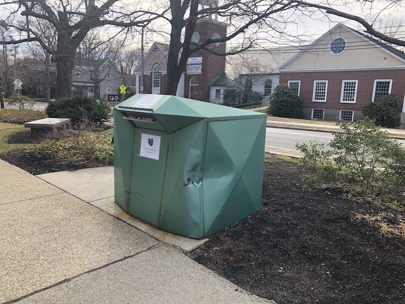 Photo of library book drop box
