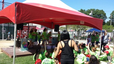 Photo of children and adults at DPW Day