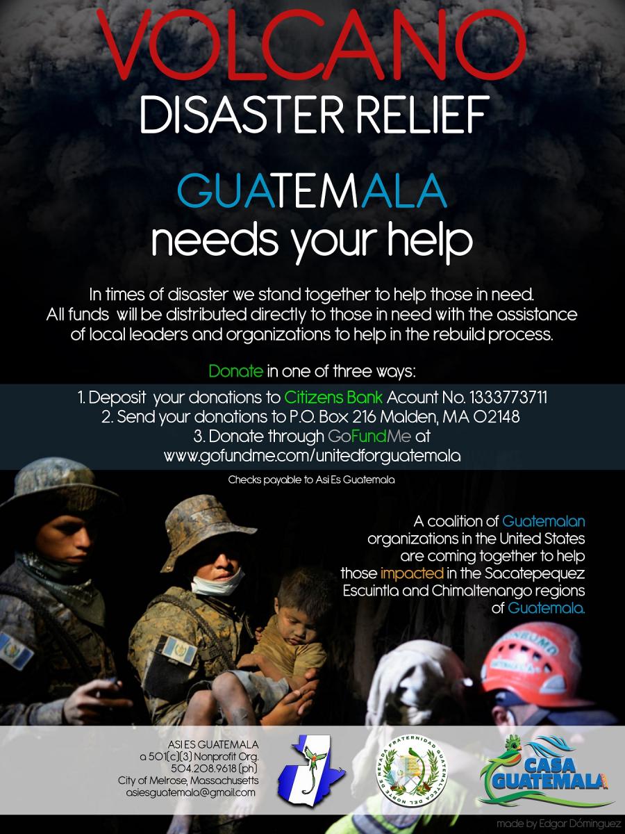 Guatemala aid poster in English