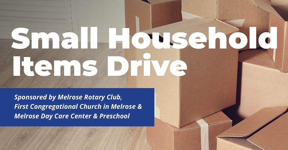 Poster for Household Items Drive on October 26