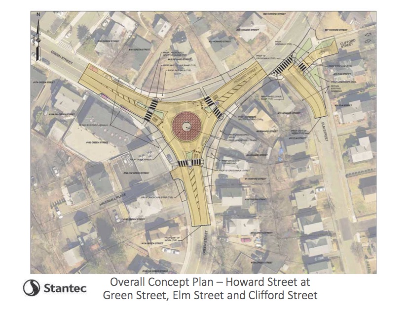 Map of planned changes to Howard Street