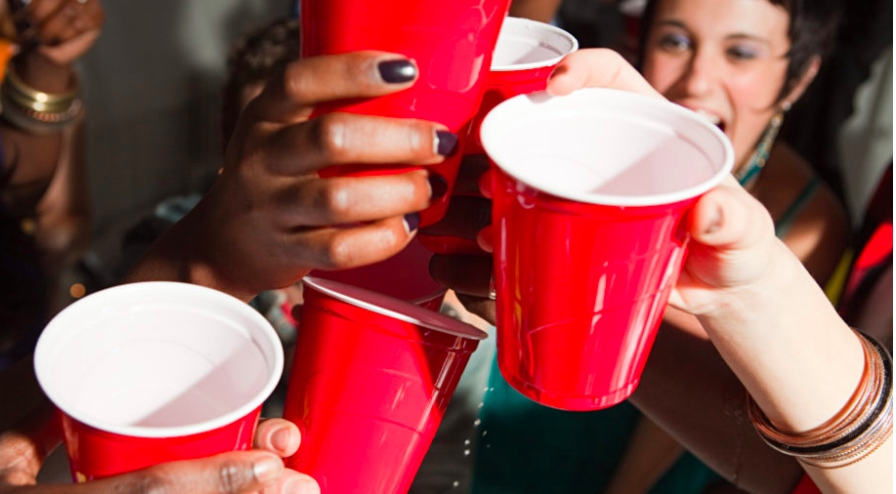 Photo of teenagers with red party cups