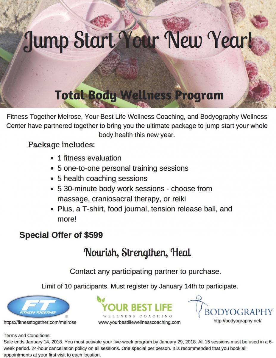 Jump Start Your New Year - Total Body Wellness Program poster