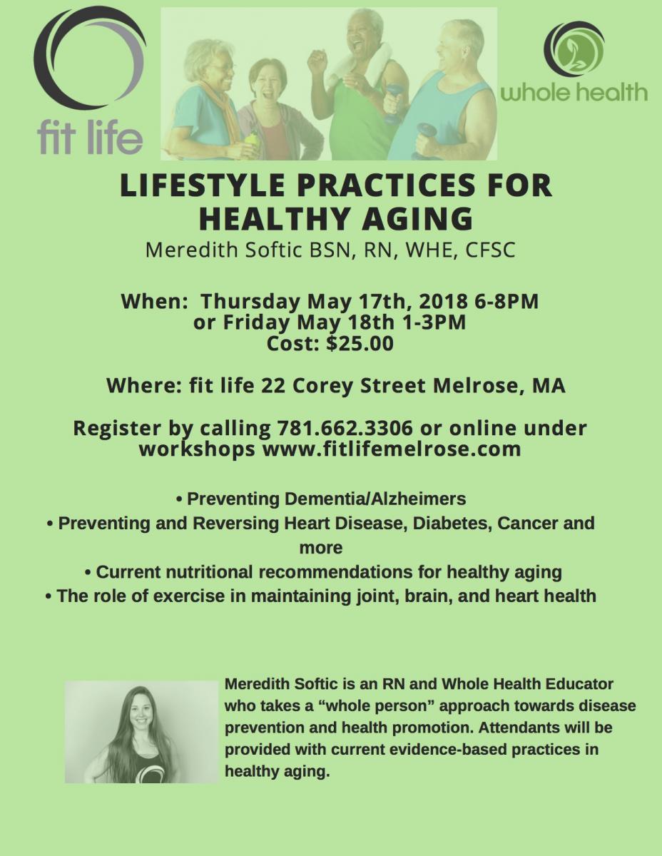 Lifestyle Practices for Healthy Aging Poster