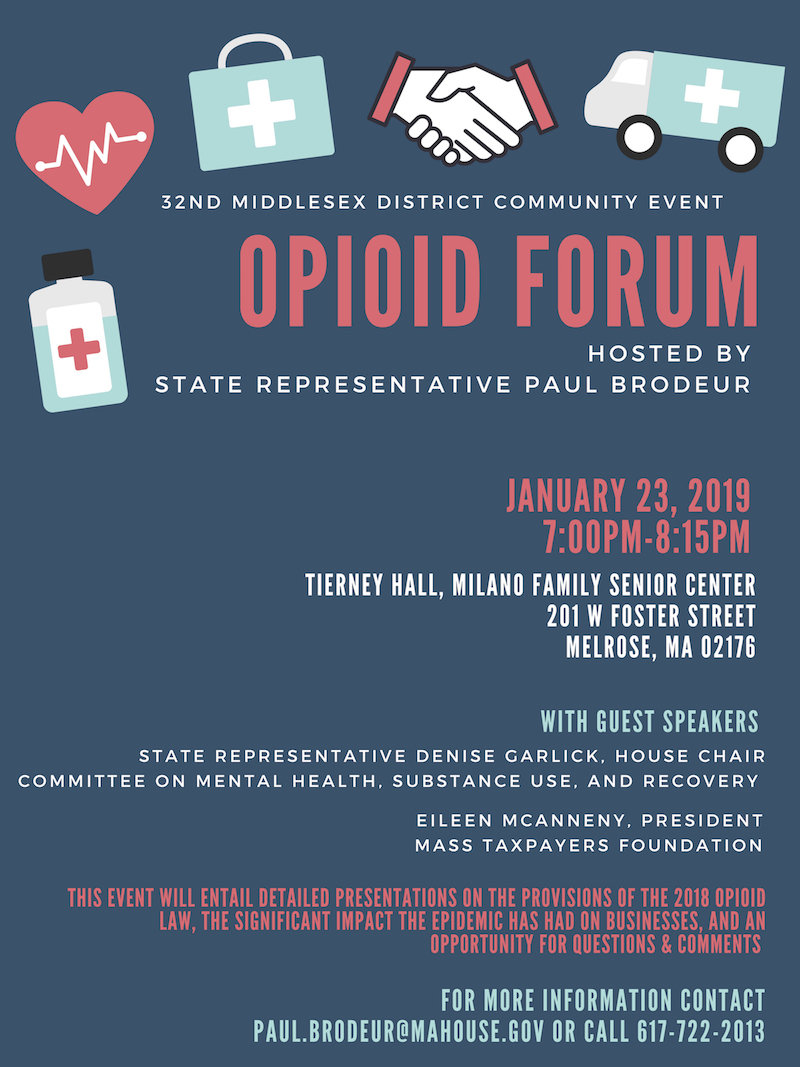 Flyer for Opioid Forum on January 23