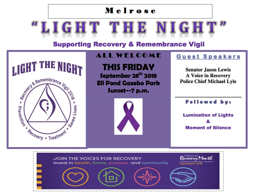Poster for Light the Night vigil on September 28