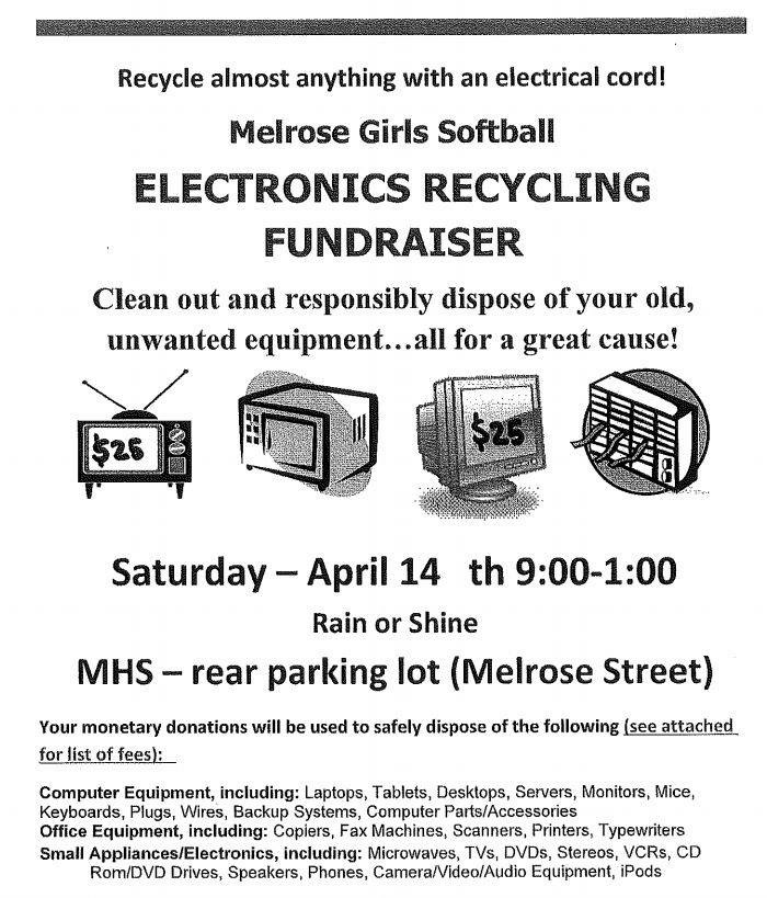 Poster for Recycling Event on April 14