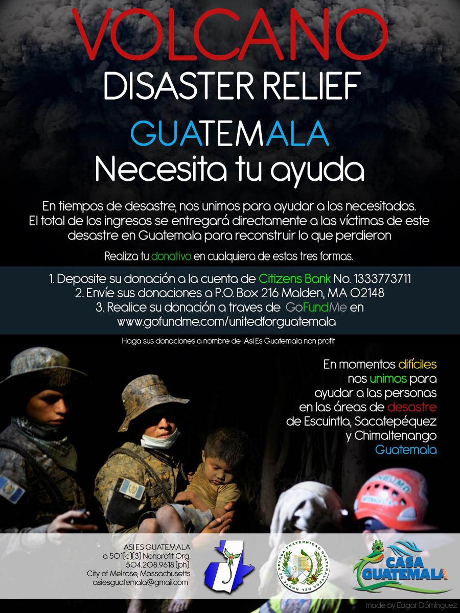 Guatemala aid poster in Spanish