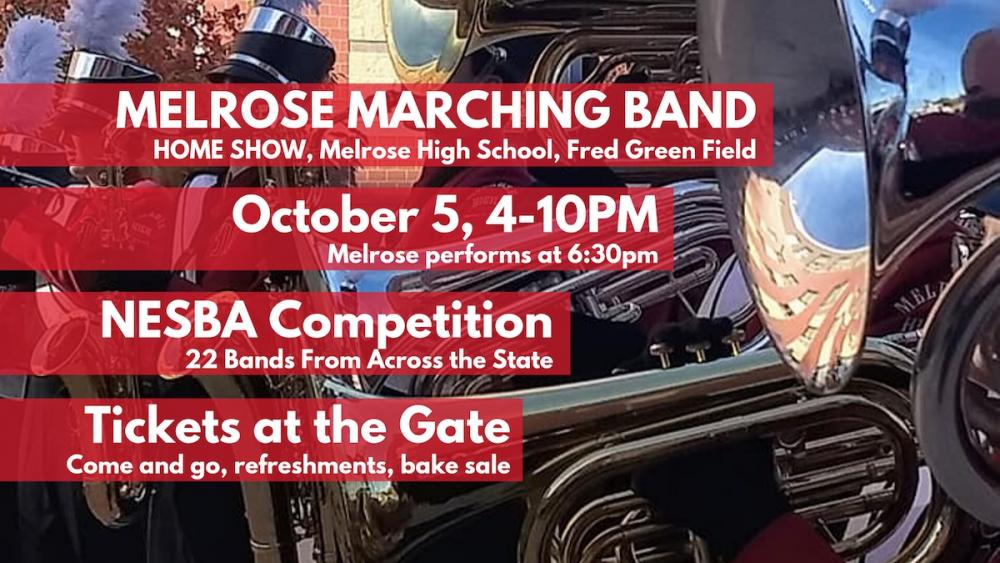 Poster for NESBA Marching Band Competition on October 5