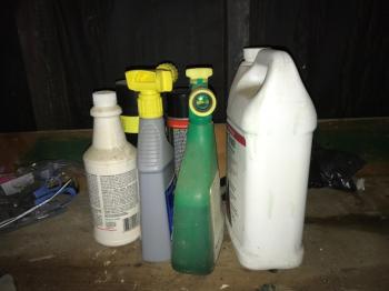 household chemical plastic bottles
