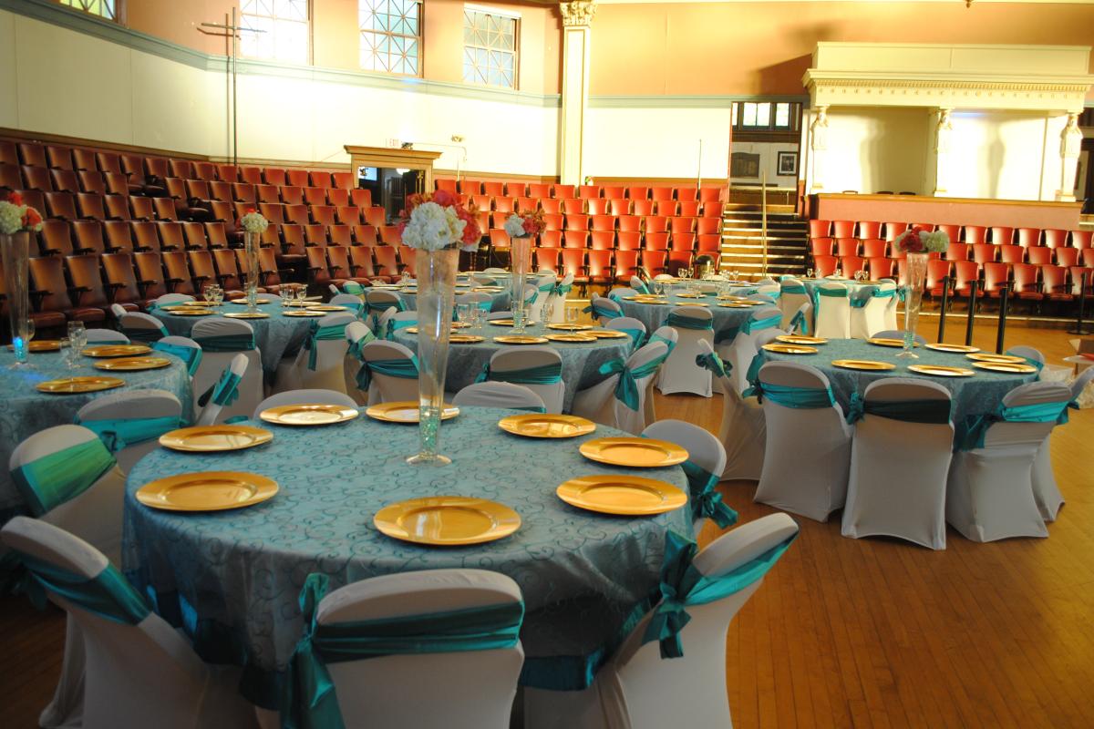 Main Hall round tables