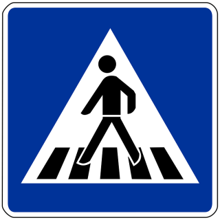 pedestrian crossing signage