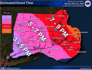 Map forecasting winter storm Jan 6-7