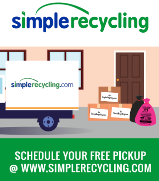 Simple Recycling: schedule your free pickup at www.simplerecycling.com