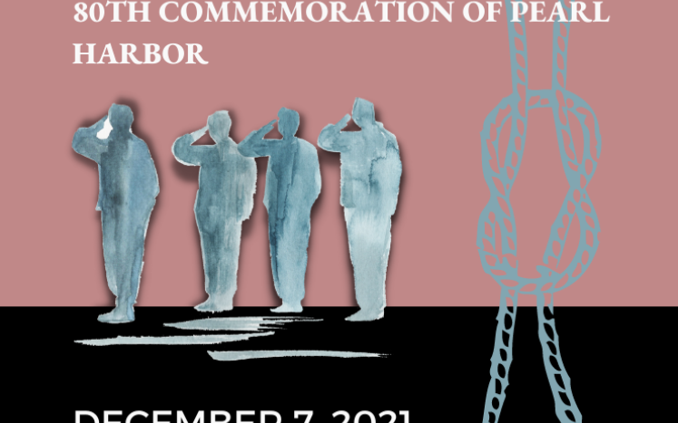 Graphic of soliders saluting in honor of the 80th commemoration of Pearl Harbor