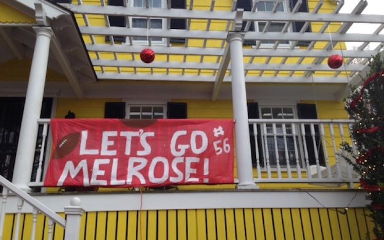 Let's Go Melrose! sign