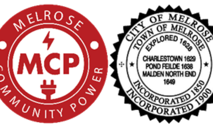 Melrose Community Power Logo and City Seal