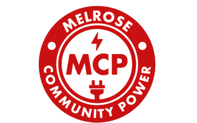 Melrose Community Power Logo (red and white)